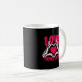 Mug Funny Valentines Day Skeleton Heart Mains (Devant droit)