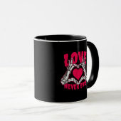 Mug Funny Valentines Day Skeleton Heart Mains (Devant droit)