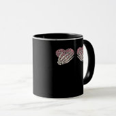 Mug Funny Valentines Jour Squelette Mains Coeurs Fille (Devant droit)
