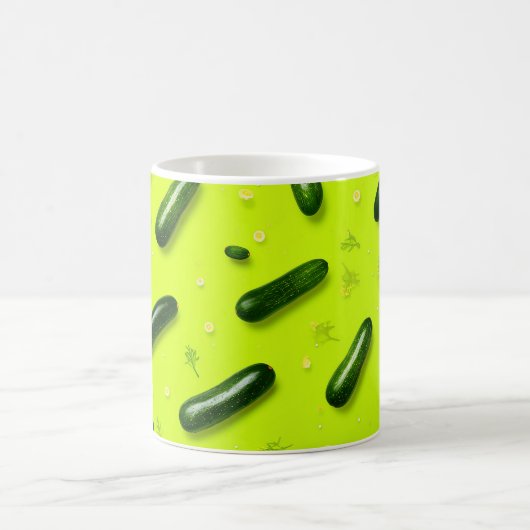 Mug Funny Végétarien Cool Vert Frais Concombre (Centre)