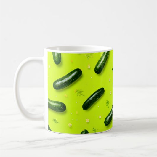 Mug Funny Végétarien Cool Vert Frais Concombre (Gauche)
