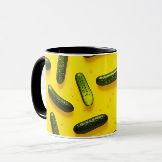 Mug Funny Végétarien Cool Vert Frais Concombre (Devant gauche)