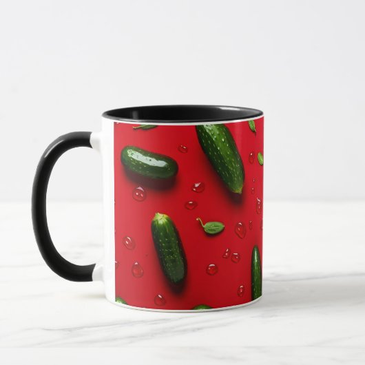 Mug Funny Végétarien Cool Vert Frais Concombre (Gauche)