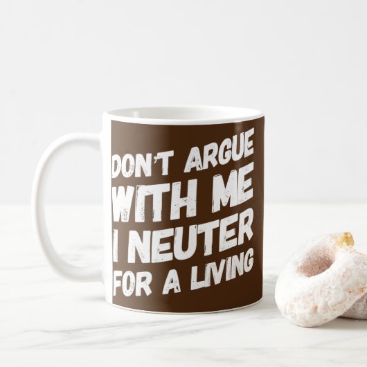 Mug Funny Veterinarian Vet Animal Dog Doctor (Avec donut)