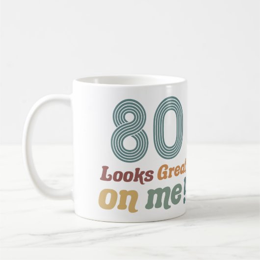 Mug Funny Vintage 80e anniversaire (Gauche)