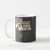 Mug Funny Vintage Bird Nature Illustration Please Chew (Gauche)