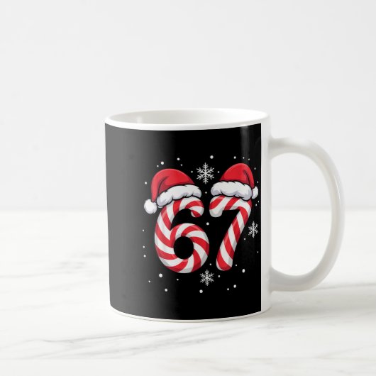 Mug Funny Viral 67 Candy Canes Santa Funny Holiday Kid (Droite)