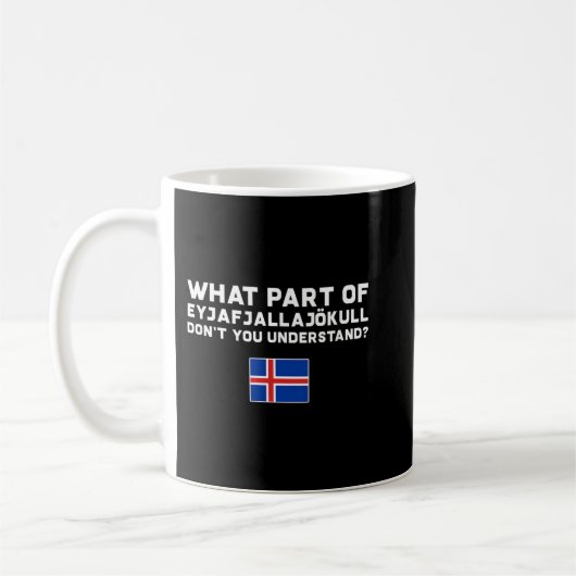 Mug Funny Volcano Islande (Gauche)