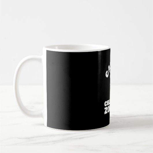 Mug Funny Warning Cell Phone Zombieal (Gauche)