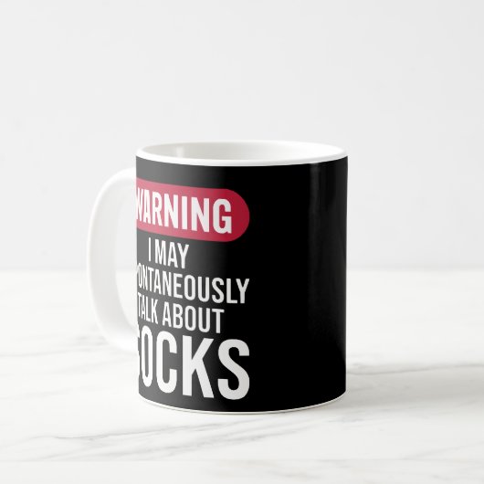 Mug Funny Warning I May Spontaneously Talk About Socks (Devant gauche)
