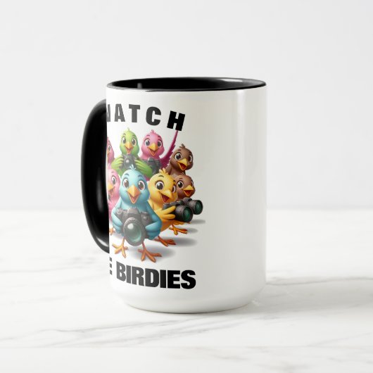 Mug Funny Watch Birdies Shutterbugs (Devant gauche)