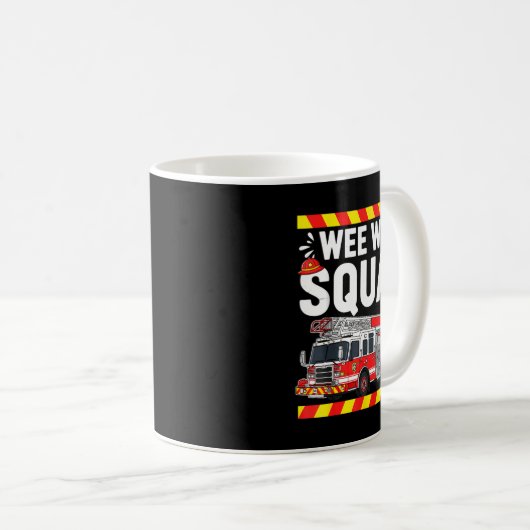 Mug Funny Wee Woo Squad Fire Department Firefighter Fi (Devant droit)