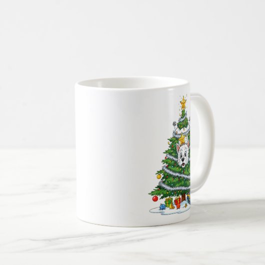 Mug Funny West Highland White Terrier Dog Christmas Tr (Devant droit)