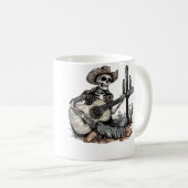 Mug Funny Western Skeleton Cowboy Playing Guitar Count (Devant droit)