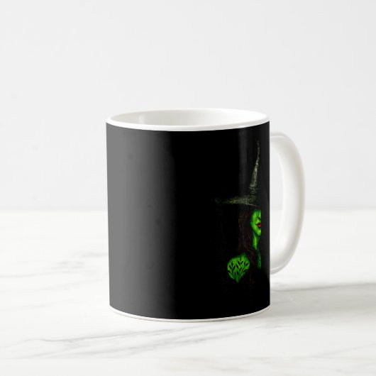Mug Funny Witch Halloween Don't Make Me Get My Flying  (Devant droit)