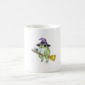 Mug Funny Wizard Frog Rides A Broomstick Illustration (Centre)