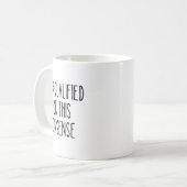 Mug Funny Work Humor Sarcastic Overqualified Office Qu (Devant gauche)