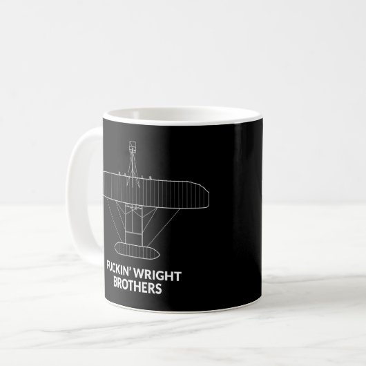 Mug Funny Wright Brothers Circulaire Plan de repérage (Devant gauche)