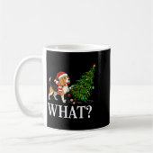 Mug Funny Xmas Beagle Pushing Christmas Tree Over Dog (Gauche)