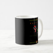 Mug Funny Xmas Black Cat Pushing Christmas Tree Over C (Devant droit)