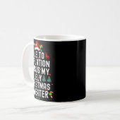 Mug Funny Xmas Due To Inflation Ugly Christmas Sweater (Devant gauche)