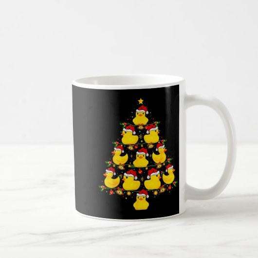 Mug Funny Xmas Lighting Santa Hat Rubber Duck Christma (Droite)