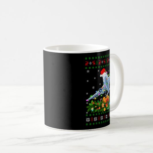 Mug Funny Xmas Lighting Tree Santa Ugly Airplane Chris (Devant droit)