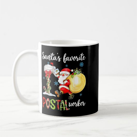 Mug Funny Xmas Lights Santa's Favorite Stal Worker Chr (Gauche)
