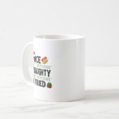 Mug Funny Xmas Nice Naughty I Tried Christmas List Fam (Devant gauche)