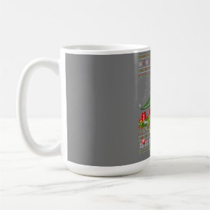 Mug Funny Xmas Ugly Père Noël équitation Pterodactyl B
