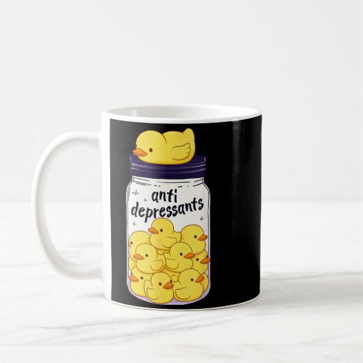 Mug Funny Yellow Duck Anti Depressant Jar Zoo Boys Gir (Gauche)