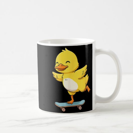 Mug Funny Yellow Duck Skater Skateboard Ballerina Zoo (Droite)