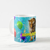 Mug Funy Tiger Party Balloon Explosion Anniversaire (Devant gauche)