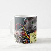 Mug Fur-Ball, IT / Help Desk Mug, Office Fun Cats (Devant gauche)