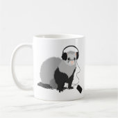 Mug Furet drôle de mélomane (Gauche)