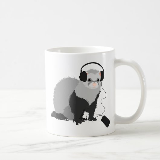 Mug Furet drôle de mélomane (Droite)