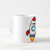 Mug Fusée Kawaii (Devant gauche)