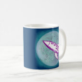 Mug Fusée Lune Violette (Devant droit)