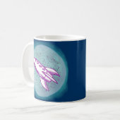 Mug Fusée Lune Violette (Devant gauche)
