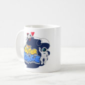 Mug Fusée spatiale et astronaute amusants (Devant gauche)
