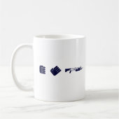 Mug Fusil de chasse de papier de roche (Gauche)