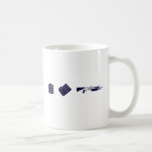 Mug Fusil de chasse de papier de roche (Droite)