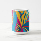 Mug Fusion Abstraite de Batik Tropical Vibrant avec Fe (Centre)