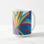 Mug Fusion Abstraite de Batik Tropical Vibrant avec Fe (Devant droit)