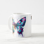 Mug Fusion de couleurs éthérées : Un papillon dansant (Devant gauche)