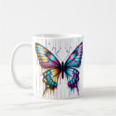 Mug Fusion de couleurs éthérées : Un papillon dansant (Gauche)