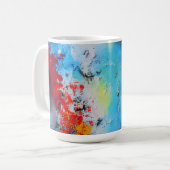 Mug Fusion d'encre bleue (Devant gauche)