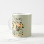 Mug Fusion florale de la récolte citrouille (Devant gauche)