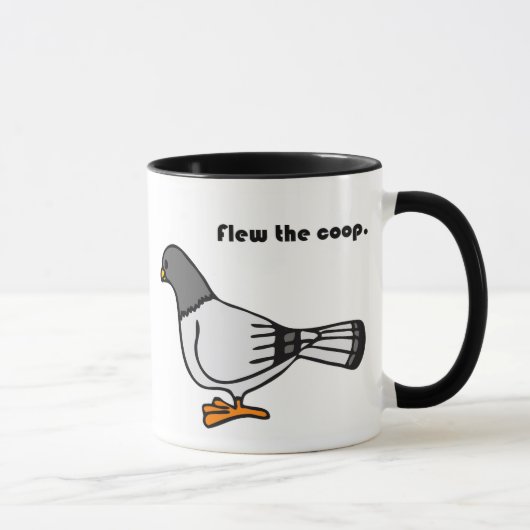 Mug Fusionnez le dessin animé Coop Funny Grey Pigeon (Droite)