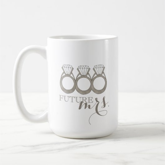 Mug Futur anneau de fiançailles en diamant pour future (Gauche)